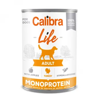 Calibra Dog Life  konz.Adult Turkey with apples 400g