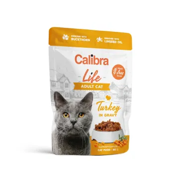Calibra Cat Life kapsička Adult Turkey in gravy 85g