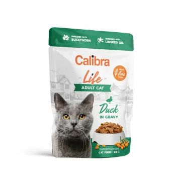 Calibra Cat Life kapsička Adult Duck in gravy 85g