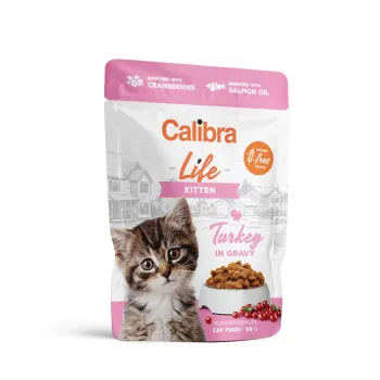 Calibra Cat Life kapsička Kitten Turkey in gravy 85g