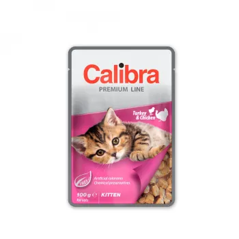 Calibra Cat kapsa Premium Kitten Turkey & Chicken 100g