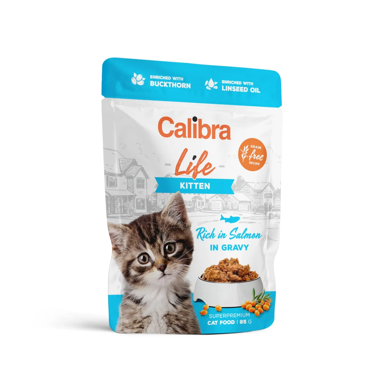 Calibra Cat Life kapsička Kitten Salmon in gravy 85g