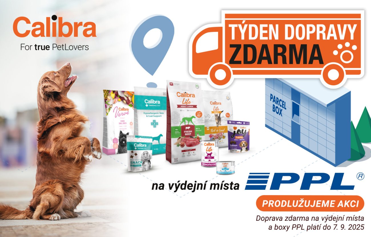 pes, kočka, ppl doprava zdarma na vydejni mista a boxy, plati do 7. 9. 2025