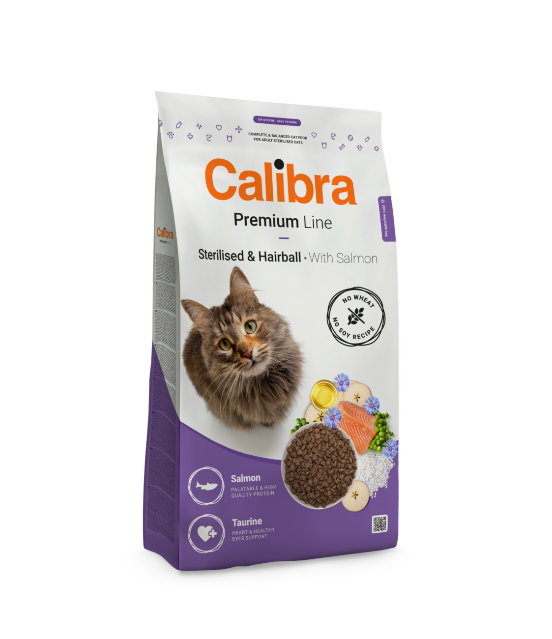 Calibra Cat Premium Line Sterilised & Hairball with Salmon 10kg