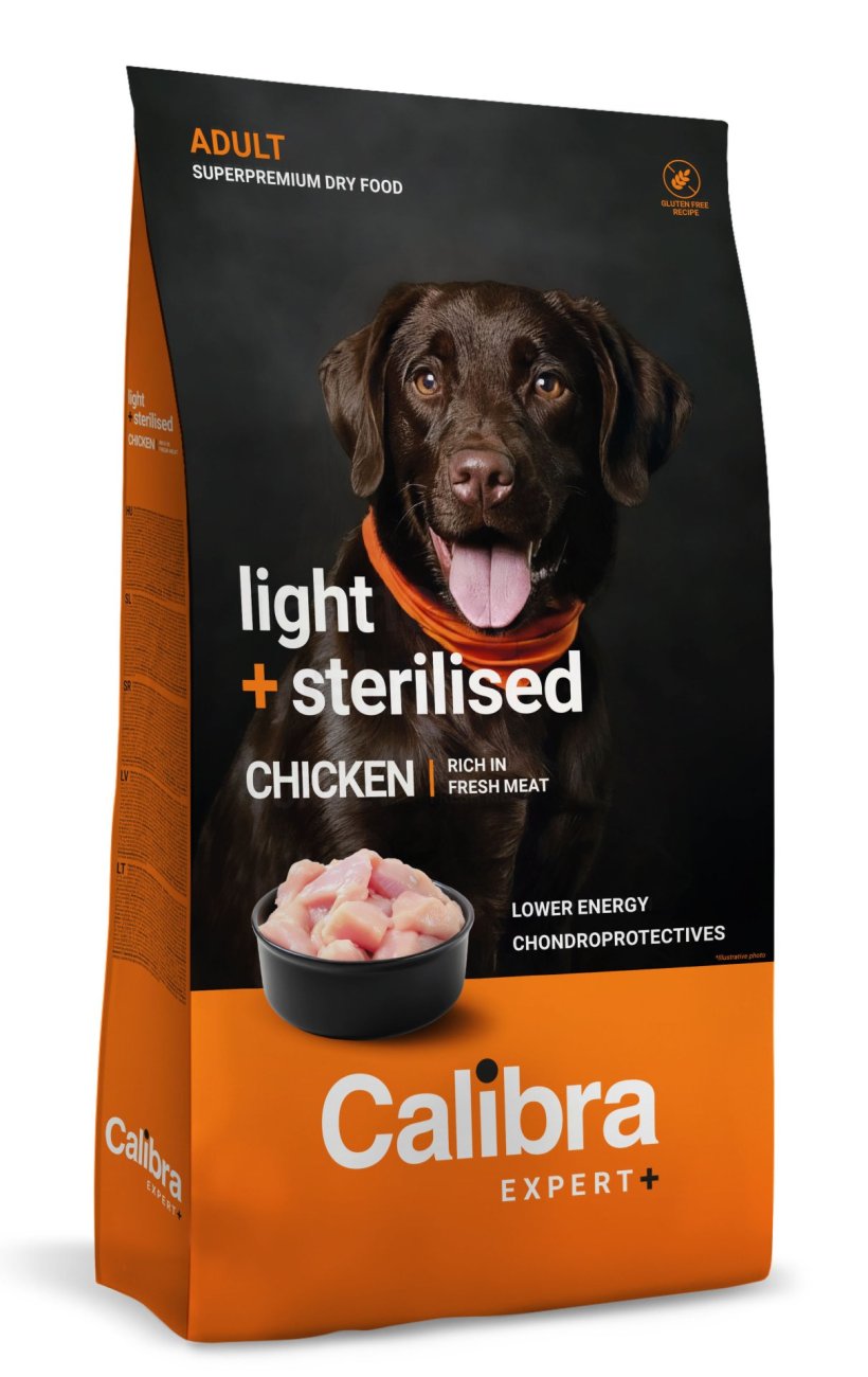 Calibra Dog EXPERT+ Adult Light & Sterilised Chicken 2kg