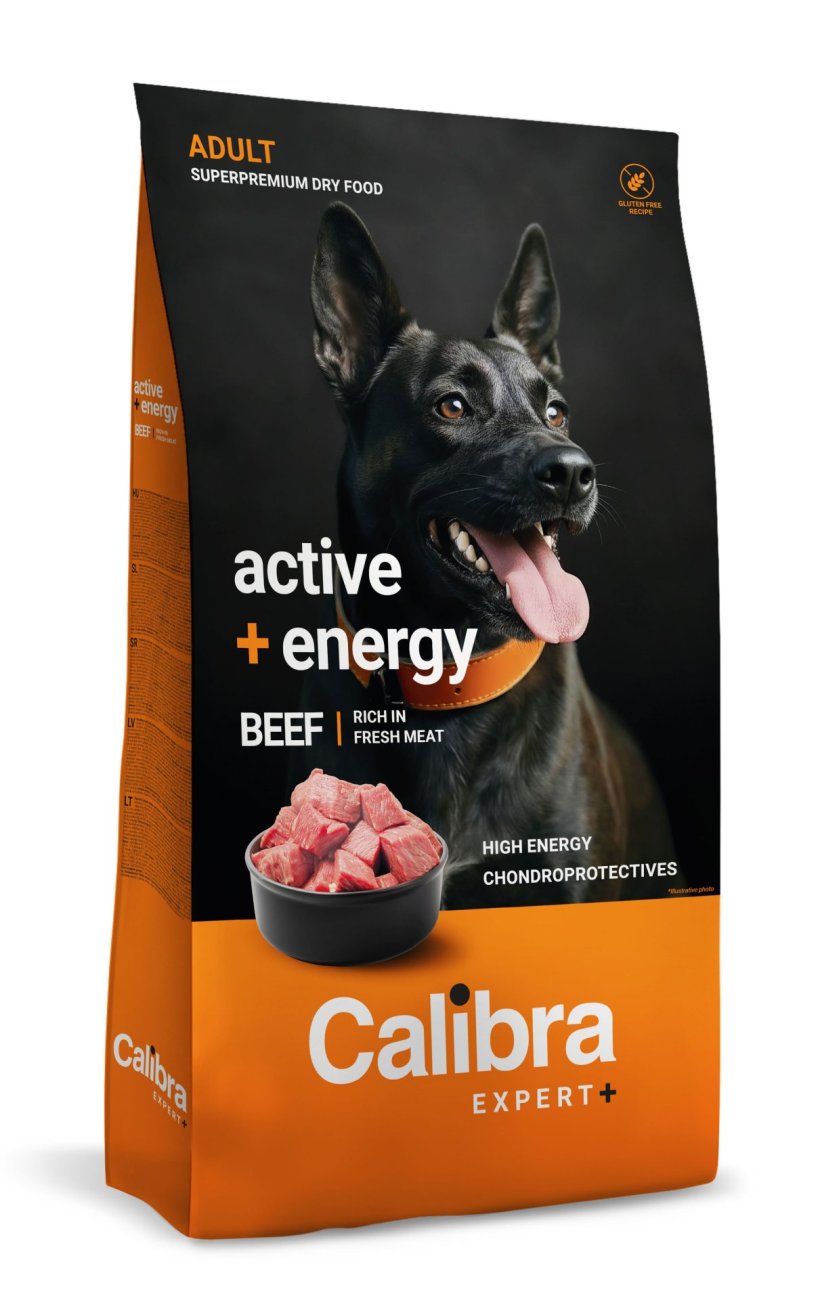 Calibra Dog EXPERT+ Adult Active & Energy Beef 750g