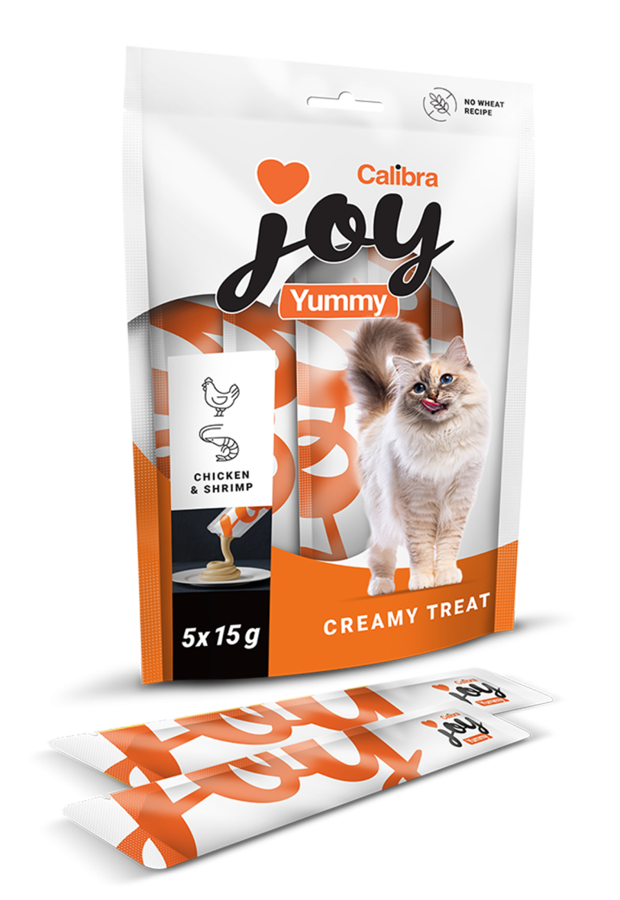 Calibra Joy Cat Yummy Chicken & Shrimp Treat 5x15g