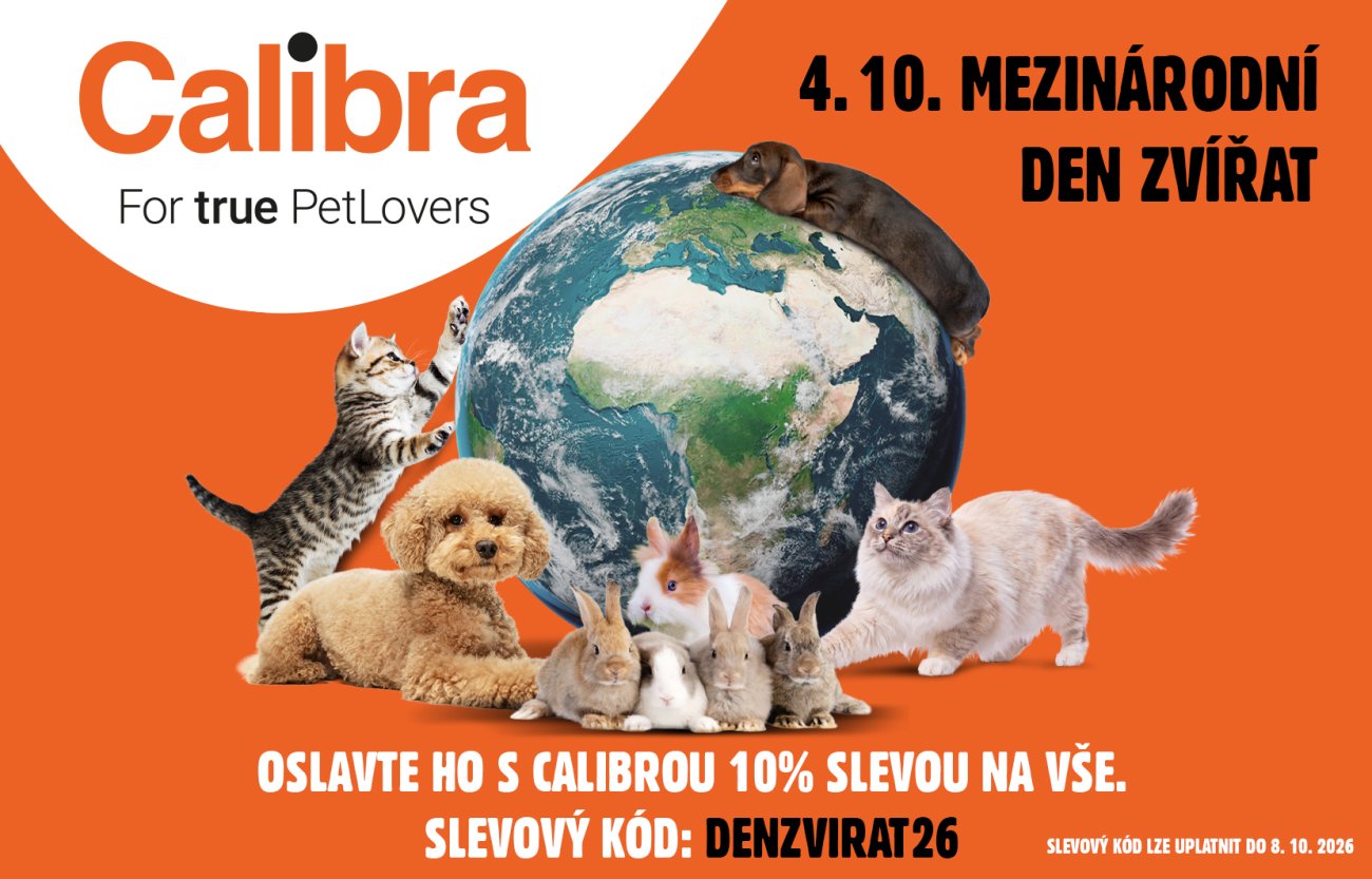 Mezinárodní den zvířat: 10% sleva na vše s kódem DENZVIRAT26. Kód platí do 8. 10. 2026.